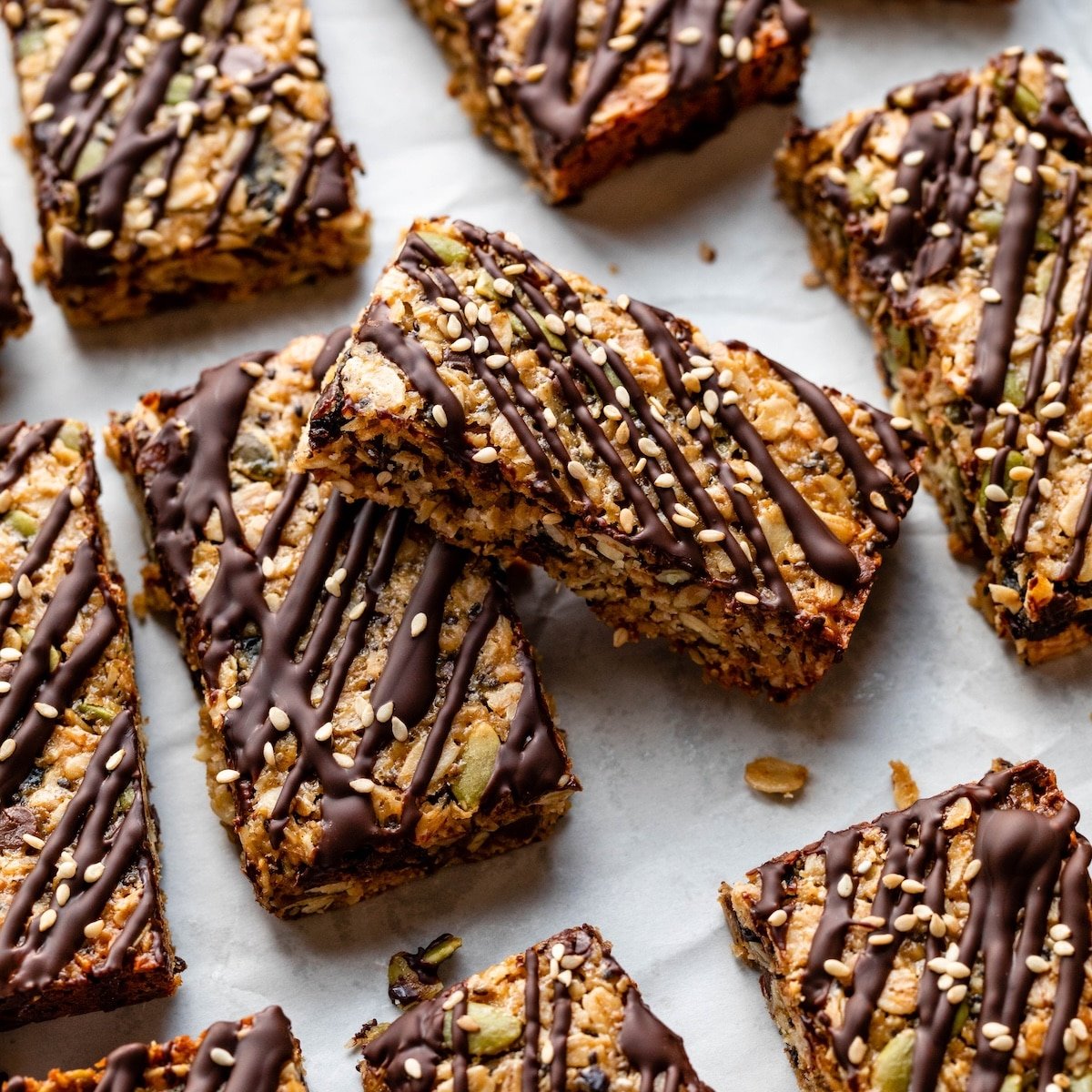 Chewy Tahini Granola Bars