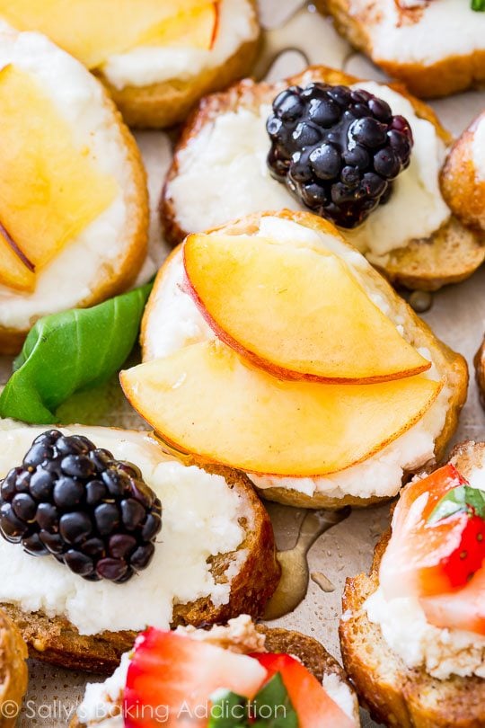 Goat Cheese and Fruit Bruschetta
